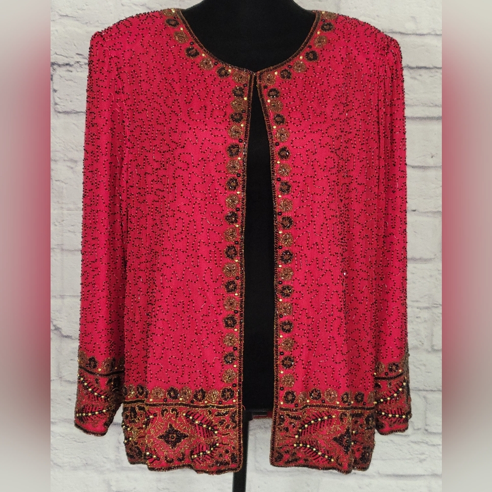Laurence Kazar Vibrant Red Jacket